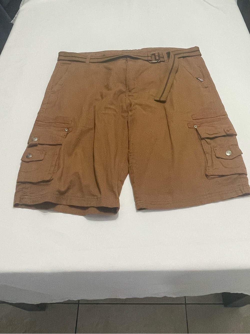 Phat Farm Brown Cargo Shorts with Utility Pockets